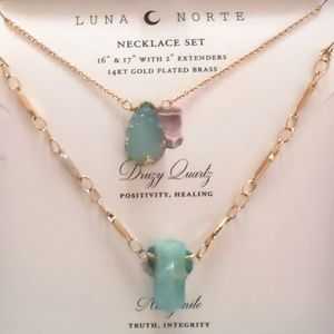 Luna Norte amazonite neck lace set